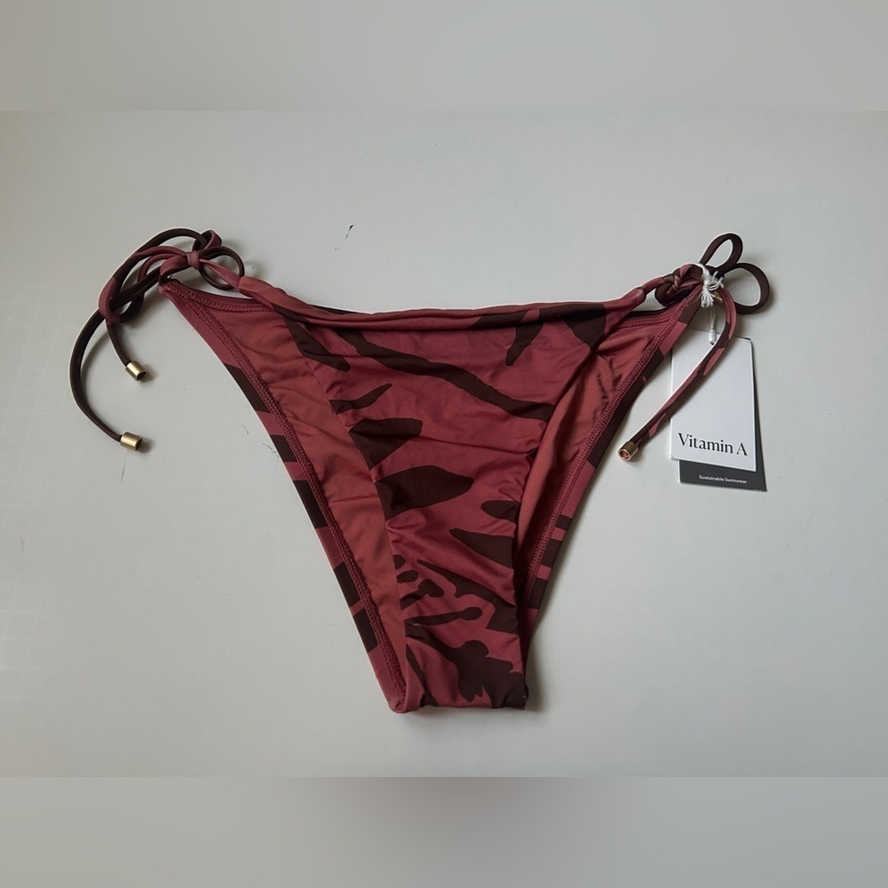 NWT Vitamin A Women's Side-Tie Swim Bikini Bottom Size Medium